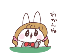 Pigtails girl rabbit 2 sticker #14746572