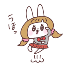 Pigtails girl rabbit 2 sticker #14746580