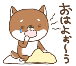 Greeting of a Shiba dog sticker #14747171