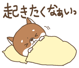 Greeting of a Shiba dog sticker #14747173