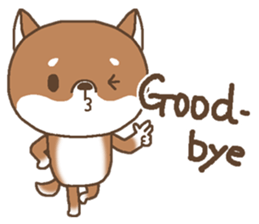 Greeting of a Shiba dog sticker #14747181