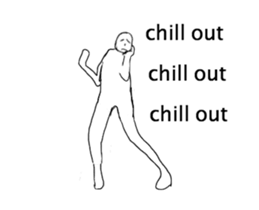 A strange movement person in EN sticker #14747206