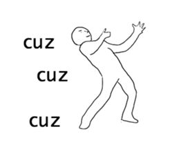 A strange movement person in EN sticker #14747216