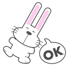 BUNNY The Little Cute White Rabbit sticker #14747638