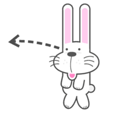 BUNNY The Little Cute White Rabbit sticker #14747641