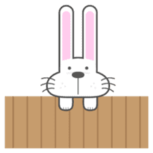 BUNNY The Little Cute White Rabbit sticker #14747650