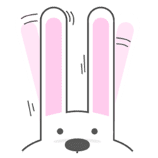 BUNNY The Little Cute White Rabbit sticker #14747652