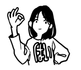 person----girl sticker #14748609