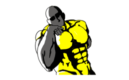 Animation of the muscle reaction sticker #14748977