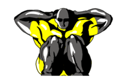 Animation of the muscle reaction sticker #14748984