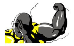 Animation of the muscle reaction sticker #14748985