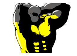 Animation of the muscle reaction sticker #14748990