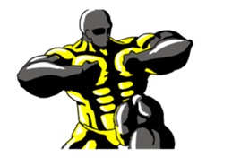 Animation of the muscle reaction sticker #14748993