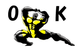 Animation of the muscle reaction sticker #14748996