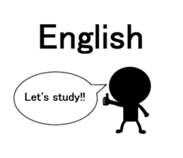 Stick human Junior high student sticker #14749971