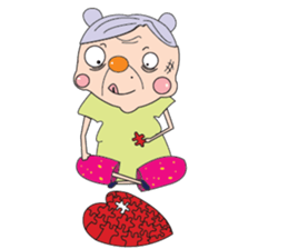 Stylish Old Woman sticker #14751179