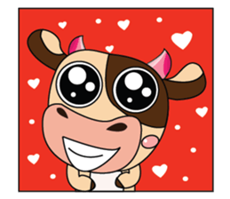 Love of an Funny Dairy Cow sticker #14751282