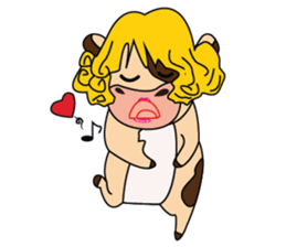 Love of an Funny Dairy Cow sticker #14751290