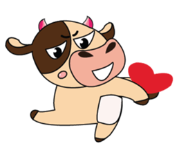 Love of an Funny Dairy Cow sticker #14751294