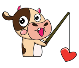 Love of an Funny Dairy Cow sticker #14751297