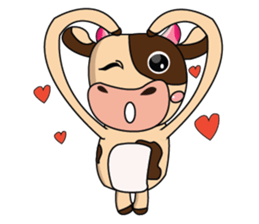 Love of an Funny Dairy Cow sticker #14751302