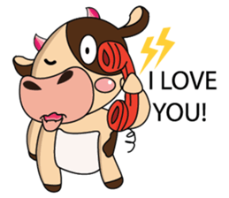 Love of an Funny Dairy Cow sticker #14751316
