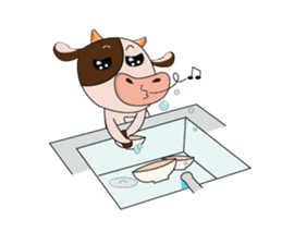 Busy Day of a Lovely Dairy Cow sticker #14751319