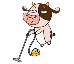 Busy Day of a Lovely Dairy Cow sticker #14751323