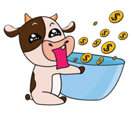 Busy Day of a Lovely Dairy Cow sticker #14751326