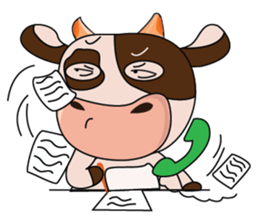 Busy Day of a Lovely Dairy Cow sticker #14751327