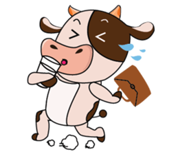 Busy Day of a Lovely Dairy Cow sticker #14751328