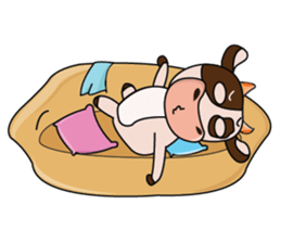 Busy Day of a Lovely Dairy Cow sticker #14751331