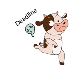 Busy Day of a Lovely Dairy Cow sticker #14751338