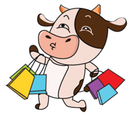 Busy Day of a Lovely Dairy Cow sticker #14751341