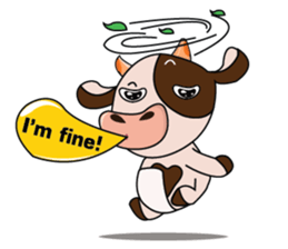 Busy Day of a Lovely Dairy Cow sticker #14751343