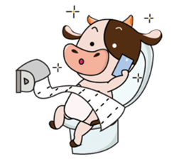 Busy Day of a Lovely Dairy Cow sticker #14751346