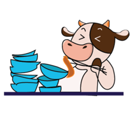 Busy Day of a Lovely Dairy Cow sticker #14751349