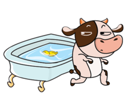 Busy Day of a Lovely Dairy Cow sticker #14751353