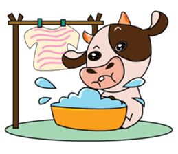 Busy Day of a Lovely Dairy Cow sticker #14751355