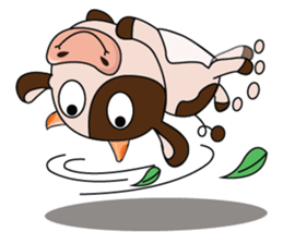 Busy Day of a Lovely Dairy Cow sticker #14751356