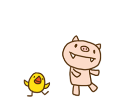 Fang pig (Simple piglet ) sticker #14751623