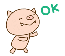 Fang pig (Simple piglet ) sticker #14751635