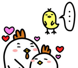 Niwatori Family raising a child sticker #14753253