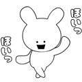 DANCING RABBIT STICKER