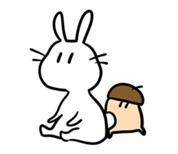 Rabbit and Acorn sticker #14756888