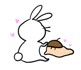 Rabbit and Acorn sticker #14756891