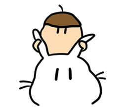 Rabbit and Acorn sticker #14756894