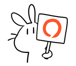 Rabbit and Acorn sticker #14756903