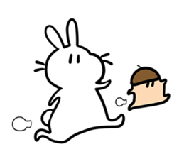 Rabbit and Acorn sticker #14756907