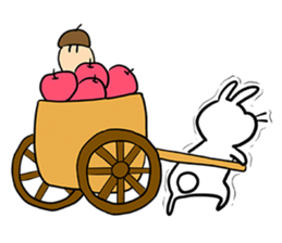 Rabbit and Acorn sticker #14756911